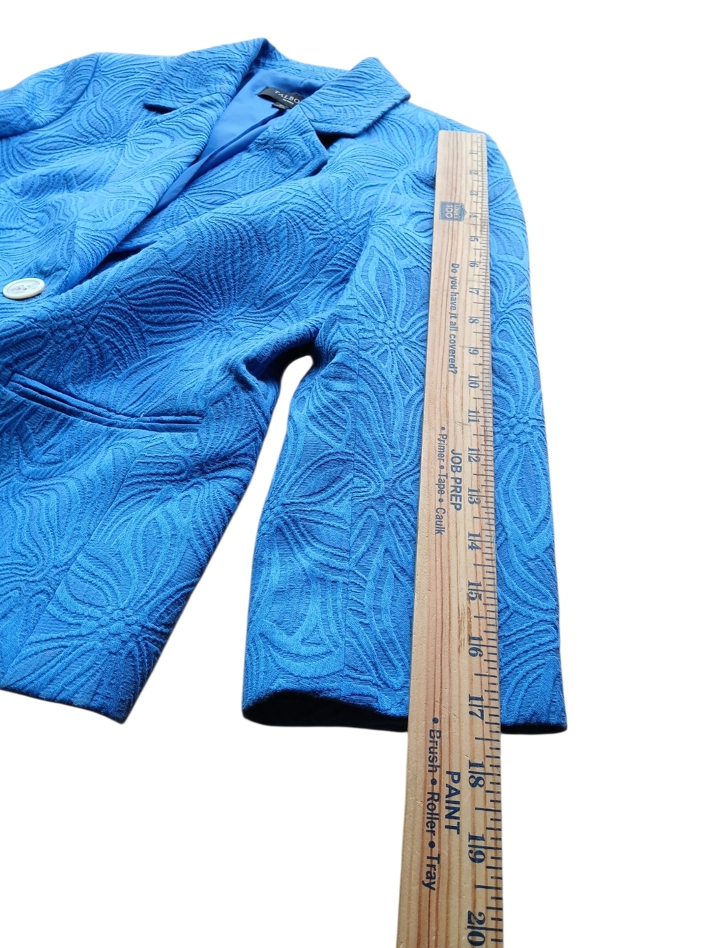 Talbots Women's Size Medium Blue Textured Sheath Dress And Jacket - Picture 10 of 12